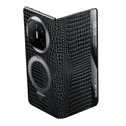 FDUJINH Echtes Leder Hülle Für Huawei Mate X6, Magnetisch Ring Ständer Handyhülle Intelligenter Sichtbares Fenster Luxus Krokodilmuster Schutzhülle,Schwarz,Mate X6 FDUJINH Echtes Leder Hülle Für Huawei Mate X6, Magnetisch Ring Ständer Handyhülle Intelligenter Sichtbares Fenster Luxus Krokodilmuster Schutzhülle,Schwarz,Mate X6 von FDUJINH