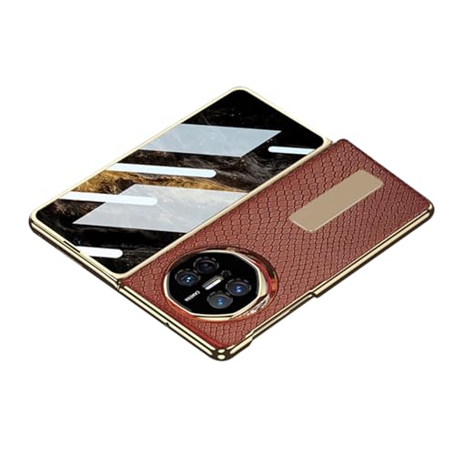 FDUJINH Handyhülle Für Huawei Mate X6, Ständer Einstellbar Galvanisierte Echt Lederhülle Mit Displayschutz Glas Stoßfest Schutzhülle,Braun,Mate X6 FDUJINH Handyhülle Für Huawei Mate X6, Ständer Einstellbar Galvanisierte Echt Lederhülle Mit Displayschutz Glas Stoßfest Schutzhülle,Braun,Mate X6 von FDUJINH