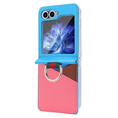 FDUJINH Handyhülle Für Samsung Galaxy Z Flip 6, Mit Ringständer Und Kartenfach Geldbörsen RFID Schützt Leder Hülle Zweifarben-Design,Chrome,Flip 6 FDUJINH Handyhülle Für Samsung Galaxy Z Flip 6, Mit Ringständer Und Kartenfach Geldbörsen RFID Schützt Leder Hülle Zweifarben-Design,Chrome,Flip 6 von FDUJINH
