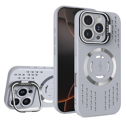 FDUJINH Handyhülle Für iPhone 16 Pro Max/16 Pro/16 Plus/16, Kameraschutz Ständer Stoßfest TPU Schutzhülle Magnetisch Wärmeableitung Hülle,Grau,16 FDUJINH Handyhülle Für iPhone 16 Pro Max/16 Pro/16 Plus/16, Kameraschutz Ständer Stoßfest TPU Schutzhülle Magnetisch Wärmeableitung Hülle,Grau,16 von FDUJINH
