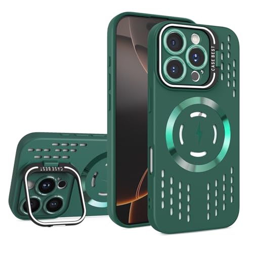 FDUJINH Handyhülle Magnetisch Für iPhone 16 Pro Max/16 Pro/16 Plus/16, Kameraschutz Ständer Stoßfest TPU Hülle Wärmeableitung,Grün,16 Plus FDUJINH Handyhülle Magnetisch Für iPhone 16 Pro Max/16 Pro/16 Plus/16, Kameraschutz Ständer Stoßfest TPU Hülle Wärmeableitung,Grün,16 Plus von FDUJINH