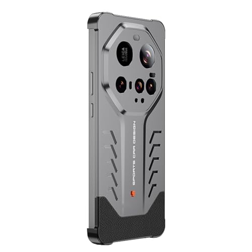 FDUJINH Handyhüllen Für Xiaomi 15 Ultra, Aluminiumlegierung Wärmeableitung Metall Hülle Kameraschutz Ultra Dünne Rahmenlose Handytasche,Grau,15 Ultra von FDUJINH