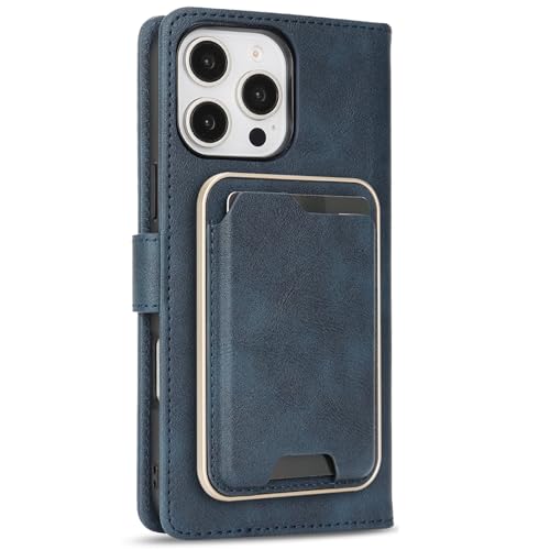 FDUJINH Hülle Brieftasche Für iPhone 16 Pro Max/16 Pro/16 Plus/16, Demontage Kartenfächern Magnetisch Leder Handyhülle Rundumschutz,Blau,16 Pro Max FDUJINH Hülle Brieftasche Für iPhone 16 Pro Max/16 Pro/16 Plus/16, Demontage Kartenfächern Magnetisch Leder Handyhülle Rundumschutz,Blau,16 Pro Max von FDUJINH