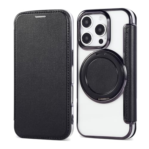 FDUJINH Hülle Brieftasche Für iPhone 16 Pro Max/16 Pro/16 Plus/16, Lederhülle Stossfest Magnetischer Ring Ständer Klarer Rückseite Handyhülle,Schwarz,16 Pro FDUJINH Hülle Brieftasche Für iPhone 16 Pro Max/16 Pro/16 Plus/16, Lederhülle Stossfest Magnetischer Ring Ständer Klarer Rückseite Handyhülle,Schwarz,16 Pro von FDUJINH