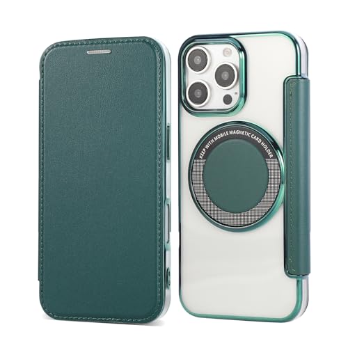FDUJINH Hülle Brieftasche Für iPhone 16 Pro Max/16 Pro/16 Plus/16, Magnetischer Leder Schutzhülle Stossfest Klarer Rückseite Handyhülle,Grün,16 Pro FDUJINH Hülle Brieftasche Für iPhone 16 Pro Max/16 Pro/16 Plus/16, Magnetischer Leder Schutzhülle Stossfest Klarer Rückseite Handyhülle,Grün,16 Pro von FDUJINH
