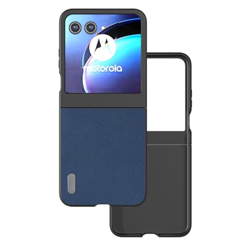 FDUJINH Hülle Für Motorola Razr 60 Ultra/60, Ultradünne Echt Leder Handyhülle Minimalistische Geschäftlich Stoßfest Schutzhülle,Blau,60 FDUJINH Hülle Für Motorola Razr 60 Ultra/60, Ultradünne Echt Leder Handyhülle Minimalistische Geschäftlich Stoßfest Schutzhülle,Blau,60 von FDUJINH