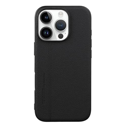 FDUJINH Hülle Für iPhone 16 Pro Max/16 Pro/16, Dünnes Kameraschutz Leder Handyhülle Minimalistische Leichter Anti-Fingerabdruck Schutzhülle,Schwarz,16 Pro Max FDUJINH Hülle Für iPhone 16 Pro Max/16 Pro/16, Dünnes Kameraschutz Leder Handyhülle Minimalistische Leichter Anti-Fingerabdruck Schutzhülle,Schwarz,16 Pro Max von FDUJINH