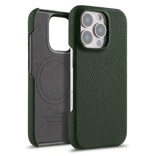 FDUJINH Hülle Für iPhone 16 Pro Max/16 Pro/16 Plus/16, Echt Leder Magnetisch Schutzhülle Ultra Dünne Stoßfeste Anti-Fingerabdruck Handyhülle,Grün,16 Pro Max FDUJINH Hülle Für iPhone 16 Pro Max/16 Pro/16 Plus/16, Echt Leder Magnetisch Schutzhülle Ultra Dünne Stoßfeste Anti-Fingerabdruck Handyhülle,Grün,16 Pro Max von FDUJINH