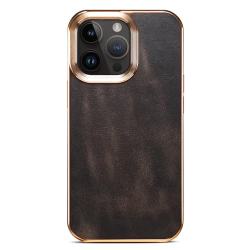 FDUJINH Hülle Für iPhone 16 Pro Max/16 Pro/16 Plus/16, Echtes Leder Luxus Galvanisierte Handyhülle Kameraschutz Ultradünnes Schutzhülle,Schwarz,16 Pro FDUJINH Hülle Für iPhone 16 Pro Max/16 Pro/16 Plus/16, Echtes Leder Luxus Galvanisierte Handyhülle Kameraschutz Ultradünnes Schutzhülle,Schwarz,16 Pro von FDUJINH