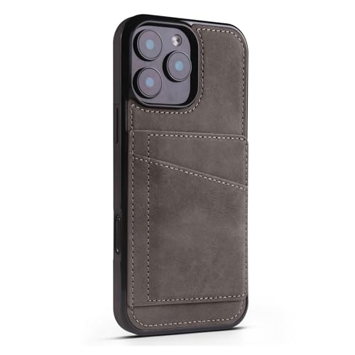 FDUJINH Hülle Für iPhone 16 Pro Max/16 Pro/16 Plus/16, Geldbörse Lederhülle Standfunktion Geschäft Sturzsicher Schutzhülle,Grau,16 FDUJINH Hülle Für iPhone 16 Pro Max/16 Pro/16 Plus/16, Geldbörse Lederhülle Standfunktion Geschäft Sturzsicher Schutzhülle,Grau,16 von FDUJINH