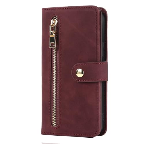 FDUJINH Hülle Leder Für iPhone 16 Pro Max/16 Pro/16 Plus/16, Klapphülle Brieftasche Multifunktion Reißverschluss Ständer Stoßfestes Schulterriemen Cover,Rot,16 Pro FDUJINH Hülle Leder Für iPhone 16 Pro Max/16 Pro/16 Plus/16, Klapphülle Brieftasche Multifunktion Reißverschluss Ständer Stoßfestes Schulterriemen Cover,Rot,16 Pro von FDUJINH