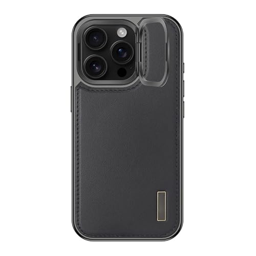 FDUJINH Hülle Magnetisch Für iPhone 16 Pro Max/16 Pro/16, Kameraschutz Ständer Echt Leder Handyhüllen Galvanisierte Stoßfest,Schwarz,16 Pro Max FDUJINH Hülle Magnetisch Für iPhone 16 Pro Max/16 Pro/16, Kameraschutz Ständer Echt Leder Handyhüllen Galvanisierte Stoßfest,Schwarz,16 Pro Max von FDUJINH