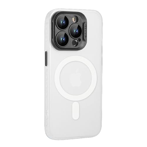 FDUJINH Hülle Magnetisch Für iPhone 16 Pro Max/16 Pro/16 Plus/16, Kameraschutz Ständer Durchscheinende Schutzhülle Stossfest,Weiß,16 Pro Max von FDUJINH