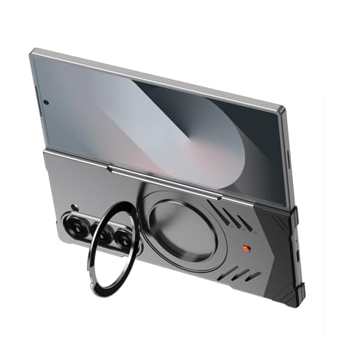 FDUJINH Hülle Metall Für Samsung Galaxy Z Fold 6, Magnetisches Ring Ständer Rahmenlos Handyhüllen Wärmeableitung Kratzfeste Aluminiumlegierung Fall,Grau,Fold 6 FDUJINH Hülle Metall Für Samsung Galaxy Z Fold 6, Magnetisches Ring Ständer Rahmenlos Handyhüllen Wärmeableitung Kratzfeste Aluminiumlegierung Fall,Grau,Fold 6 von FDUJINH