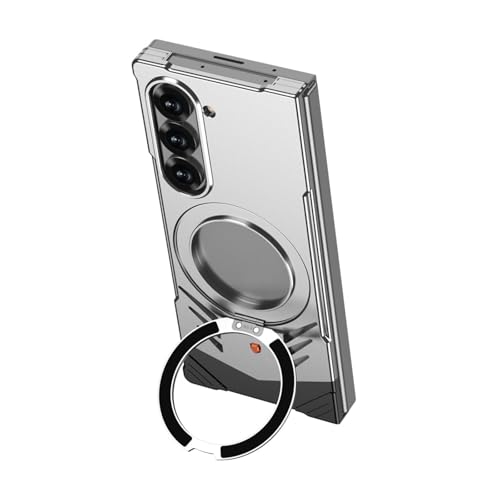 FDUJINH Hülle Metall Für Samsung Galaxy Z Fold 6, Magnetisches Ring Ständer Rahmenlos Handyhüllen Wärmeableitung Kratzfeste Aluminiumlegierung Fall,Silber,Fold 6 FDUJINH Hülle Metall Für Samsung Galaxy Z Fold 6, Magnetisches Ring Ständer Rahmenlos Handyhüllen Wärmeableitung Kratzfeste Aluminiumlegierung Fall,Silber,Fold 6 von FDUJINH