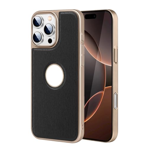 FDUJINH Leder Hülle Für iPhone 16 Pro Max/16 Pro/16 Plus/16, Magnetisch Drahtloses Aufladen Schutzhülle Logo View Galvanisierte Anti-Fingerabdruck,Schwarz,16 Pro Max FDUJINH Leder Hülle Für iPhone 16 Pro Max/16 Pro/16 Plus/16, Magnetisch Drahtloses Aufladen Schutzhülle Logo View Galvanisierte Anti-Fingerabdruck,Schwarz,16 Pro Max von FDUJINH
