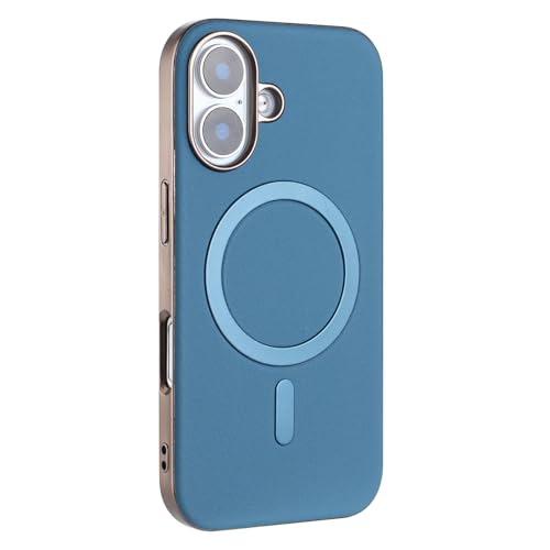 FDUJINH Lederhülle Für iPhone 16 Pro Max/16 Pro/16 Plus/16, Magnetischer Kabellos Laden Galvanisierte Handyhüllen Stoßfestes Schutzhülle,Blau,16 Plus FDUJINH Lederhülle Für iPhone 16 Pro Max/16 Pro/16 Plus/16, Magnetischer Kabellos Laden Galvanisierte Handyhüllen Stoßfestes Schutzhülle,Blau,16 Plus von FDUJINH