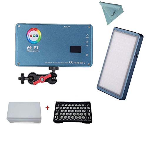 Falcon Eyes F7 RGB 12W LED Auf Kamera-Licht RGB Videoleuchten Eingebaute Batterie Pocket Size Bi-Color 2500K-9000K mit Honeycomb Grip Softbox mit Magnet Adsorption Function Falcon Eyes F7 RGB 12W LED Auf Kamera-Licht RGB Videoleuchten Eingebaute Batterie Pocket Size Bi-Color 2500K-9000K mit Honeycomb Grip Softbox mit Magnet Adsorption Function von FE