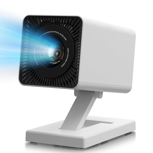 Mini Beamer 4K Mini Projektor WiFi6 und Bluetooth 5.0，150 ANSI Lumen Tragbarer Videoprojektor, Automatische Vertikale Korrektur und 130 Zoll, Heimkino Smart Beamer Kompatibel mit Telefon/PC/HDMI USB von FECLYDET