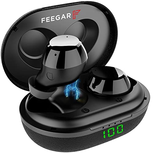 Feegar AIR100 PRO Wireless Kopfhörer Bluetooth TWS Drahtlos Earphone BT 5.0 IPX5 BT Ladestationskapazität: 500 mAh Akkukapazität des Kopfhörers: 50mAh Musikdauer: bis zu 5-6 Stunden 5-6h IPX5 von FEEGAR F