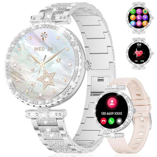 FEELNEVER Smartwatch Damen mit Telefonfunktion, Smartwatch 1,19" HD AMOLED Touchscreen, 120+ Sportuhren/Menstruationszyklus/SpO2/Kalorien/Schlafmonitor, iOS Android wasserdichte Uhr IP68 FEELNEVER Smartwatch Damen mit Telefonfunktion, Smartwatch 1,19" HD AMOLED Touchscreen, 120+ Sportuhren/Menstruationszyklus/SpO2/Kalorien/Schlafmonitor, iOS Android wasserdichte Uhr IP68 von FEELNEVER