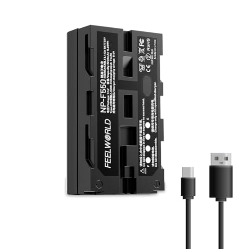 FEELWORLD NP-F550 2200mAh Akku Ersatz für NP-F970 F960 F950 F770 F750 F570 F550, USB-C Schnellladung Wiederaufladbar für Kamera Monitor FW568 FW759 T7PLUS F5PRO F6PLUS FEELWORLD NP-F550 2200mAh Akku Ersatz für NP-F970 F960 F950 F770 F750 F570 F550, USB-C Schnellladung Wiederaufladbar für Kamera Monitor FW568 FW759 T7PLUS F5PRO F6PLUS von FEELWORLD