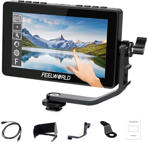 FEELWORLD F5 Pro V4 6 Zoll Touchscreen 3D LUT DSLR Kamera Field Monitor mit externem Kit Installieren Sie die Ausrüstung IPS FHD1920x1080 4K HDMI-Eingang Ausgang 5 V Typ-c von FEELWORLD