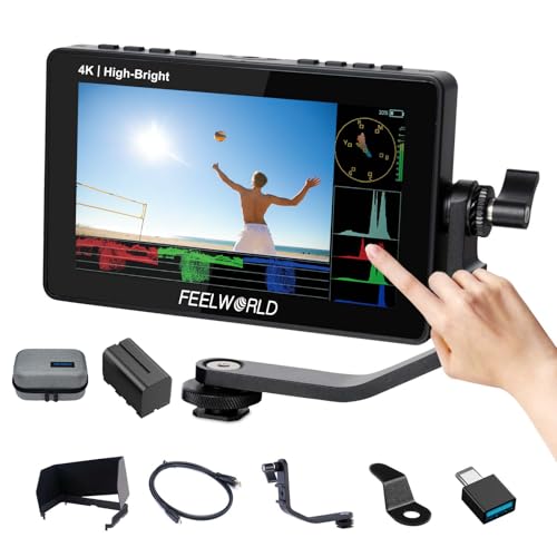 FEELWORLD F5PROX Kamera Field Monitor Touchscreen 1600Nit 5.5 Zoll 4K HDMI DSLR Video Externer Monitor mit F750 Akku Kameratasche Typ-C 3DLUT FEELWORLD F5PROX Kamera Field Monitor Touchscreen 1600Nit 5.5 Zoll 4K HDMI DSLR Video Externer Monitor mit F750 Akku Kameratasche Typ-C 3DLUT von FEELWORLD