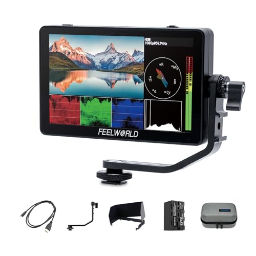 FEELWORLD F6 Plus V2 6 Zoll Touchscreen DSLR Kamera Feldmonitor mit F550-Akku 2200 mAh und Tasche, Waveform HDR LUT 1920 x 1080 IPS Video Peaking Focus Assist 4K HDMI 5V Typ-C Eingang FEELWORLD F6 Plus V2 6 Zoll Touchscreen DSLR Kamera Feldmonitor mit F550-Akku 2200 mAh und Tasche, Waveform HDR LUT 1920 x 1080 IPS Video Peaking Focus Assist 4K HDMI 5V Typ-C Eingang von FEELWORLD