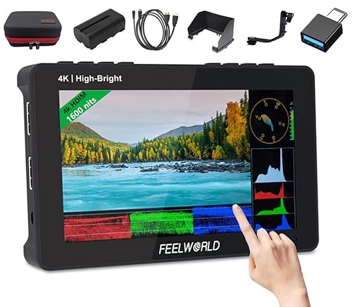 FEELWORLD F6 Pro +Battery +Carry Case 5.5 inch 1600nits Touchscreen DSLR Kamera Field Monitor with 3D LUT F970 External Kit Install for Power Wireless Transmission FHD 1920x1080 4K HDMI FEELWORLD F6 Pro +Battery +Carry Case 5.5 inch 1600nits Touchscreen DSLR Kamera Field Monitor with 3D LUT F970 External Kit Install for Power Wireless Transmission FHD 1920x1080 4K HDMI von FEELWORLD