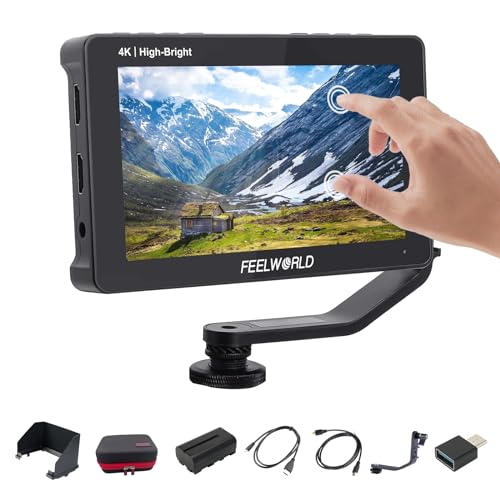 FEELWORLD F6 Pro 5.5 Zoll 1600 Nits Kamera-Feldmonitor,4K HDMI 1920x1080 Touchscreen Kamera DSLR Monitor mit 2800mAh Akku Tragetasche Sunshine Hood F970 Install&Power Kit 3DLUT HDR HDMI Input/Output FEELWORLD F6 Pro 5.5 Zoll 1600 Nits Kamera-Feldmonitor,4K HDMI 1920x1080 Touchscreen Kamera DSLR Monitor mit 2800mAh Akku Tragetasche Sunshine Hood F970 Install&Power Kit 3DLUT HDR HDMI Input/Output von FEELWORLD