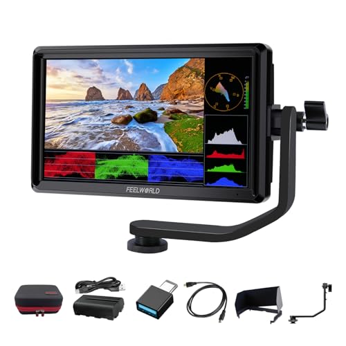 FEELWORLD FW568 V3 6-Zoll 4K Kamera-Feldmonitor,Full HD 1920x1080 3D lUT DSLR Kamera Monitor mit 2800mAh Akku Tragetasche Sunshine Hood HDMI Eingang Ausgang Tilt Arm Power Ausgang für Stabilisator FEELWORLD FW568 V3 6-Zoll 4K Kamera-Feldmonitor,Full HD 1920x1080 3D lUT DSLR Kamera Monitor mit 2800mAh Akku Tragetasche Sunshine Hood HDMI Eingang Ausgang Tilt Arm Power Ausgang für Stabilisator von FEELWORLD