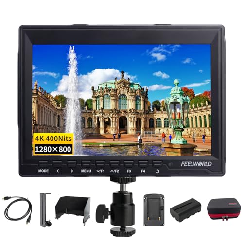 FEELWORLD FW759 7 Zoll Kamera Field Monitor,1280X800 IPS DSLR Field Monitor mit Full HD Focus Video 4K HDMI Input Output 2800mAh Batterie Speicher Case FEELWORLD FW759 7 Zoll Kamera Field Monitor,1280X800 IPS DSLR Field Monitor mit Full HD Focus Video 4K HDMI Input Output 2800mAh Batterie Speicher Case von FEELWORLD