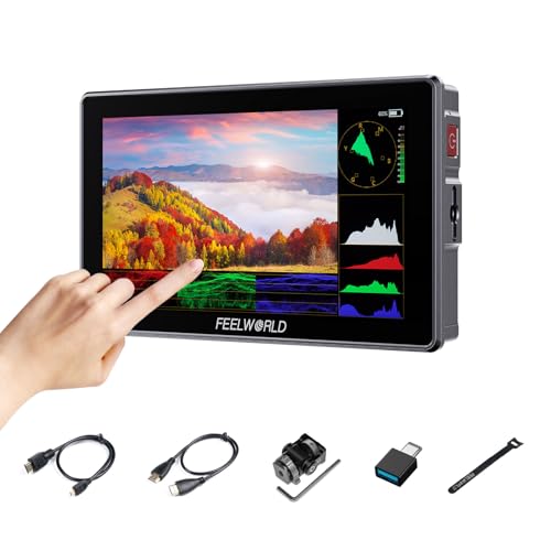 FEELWORLD H5 5,5 Zoll Touchscreen DSLR Monitor 1200nit Aluminium Kamera Field Monitor mit HDMI2.0,12G-SDI,Wellenform,HDR,3D LUT für kinematografische Filmemacher und Fotografen FEELWORLD H5 5,5 Zoll Touchscreen DSLR Monitor 1200nit Aluminium Kamera Field Monitor mit HDMI2.0,12G-SDI,Wellenform,HDR,3D LUT für kinematografische Filmemacher und Fotografen von FEELWORLD