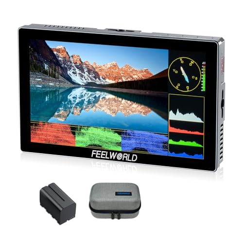 FEELWORLD P6X 5,5-Zoll Touchscreen Kameramonitor 1000 Nit, 4K 60Hz HDMI2.0, 3DLUT HDR, Wellenform, Aluminiumgehäuse, 9:16-Marker,Enthält Akku und Tasche FEELWORLD P6X 5,5-Zoll Touchscreen Kameramonitor 1000 Nit, 4K 60Hz HDMI2.0, 3DLUT HDR, Wellenform, Aluminiumgehäuse, 9:16-Marker,Enthält Akku und Tasche von FEELWORLD