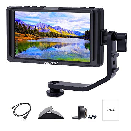 Feelworld F5 5 Zoll DSLR Kamera Field Monitor Small Full HD 1920x1080 IPS Video Peaking Focus Assist mit 4K HDMI 8.4V DC Input Output Gehören Tilt Arm von FEELWORLD