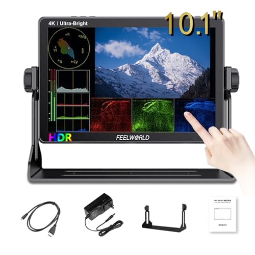 FEELWORLD LUT11 10-Zoll-hdmi-Monitor Touchscreen DSLR Kamera Feldmonitor Ultra Helligkeit 2000nit, 4K HDMI, 1920X1200 IPS Panel Kompatibel mit DJI (HDMI) von FEELWORLD