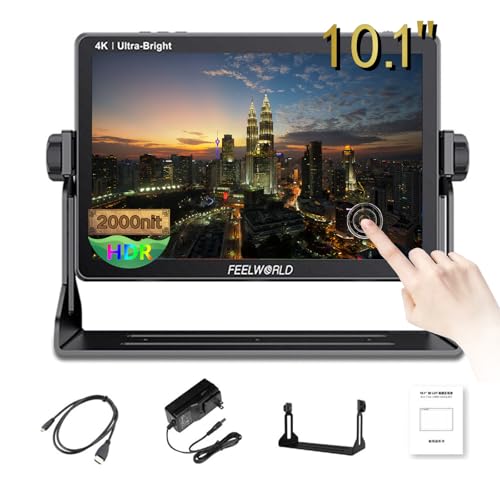 FEELWORLD LUT11S Touchscreen Kamera Feldmonitor 10,1 Zoll 2000nit Peaking 3D LUT Video Assist, 3G-SDI 4K HDMI 1920X1200 IPS Panel Kompatibel mit DJI (SDI and HDMI) für DSLR von FEELWORLD