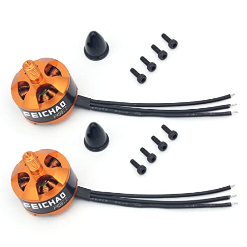 FEICHAO 1806 2400 KV bürstenloser Motor CW/CCW 2-3S Multi-Rotor-Motoren für 250 Mini-Drohne CC3D 260 330 RC Hubschrauber-Drohne (2 StückCW schwarz) von FEICHAO