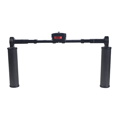 FEICHAO 360° Dual Handheld Grip Holder Gimbal Handle Stabilizer Rig 1/4 3/8 Positionierungsloch kompatibel mit GoPro11 Insta360 DSLR Kamera (Handheld Holder + Typ-V Platte) von FEICHAO