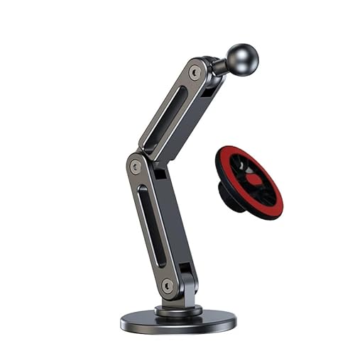 FEICHAO Mag-Safe Handy-Webcam-Halterung mit Kugelkopf, 17 mm, mit faltbarer magnetischer Halterung, um 360 Grad drehbar, Desktop-Wand, GPS-Magnethalterung, kompatibel mit iPhone 15, 14, 13, 12, von FEICHAO