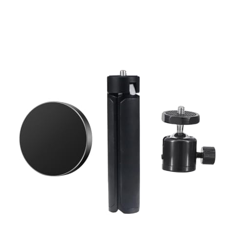 FEICHAO Magnetische Basis Handyhalterung, Mini 1/4 Zoll Stativhalterung, kompatibel mit MagSafe Handyständer-Zubehör (3-in-1-Set, schwarz) von FEICHAO