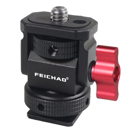 FEICHAO Multi-Winkel Rotation Monitor Halter 1/4 auf Kaltschuhhalterung Locating Pin Adapter für DSLR Kamera Blitzlicht Stabilisator Halterung Zubehör (Version C) von FEICHAO