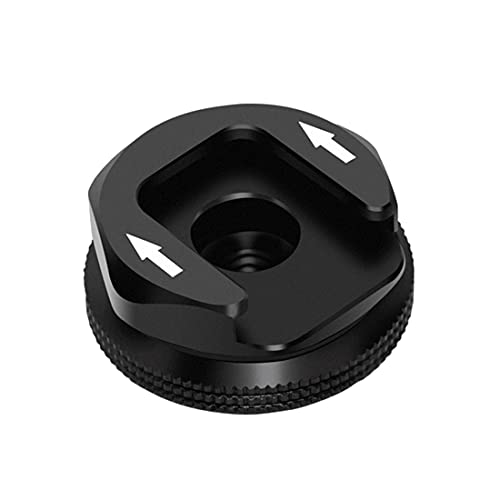 FEICHAO Universal Cold Shoe Mount Mic to Flash Adapter mit 1/4 Zoll Gewinde Loch für Kamera Camcorder Rigs Flash LED Monitor (für Blitz zu Mikrofon) von FEICHAO