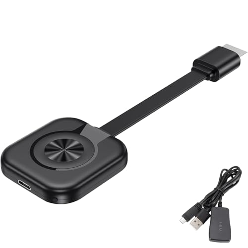 FEIGO Wireless HDMI Dongle,2.4 GHz Wireless Display Dongle für TV/Beamer/Monitor,1080P WiFi Display Receiver,Kompatibel mit iPhone/iPad/iOS/Android/Windows/Mac Miracast/DLNA/Airplay (Plug & Play) von FEIGO