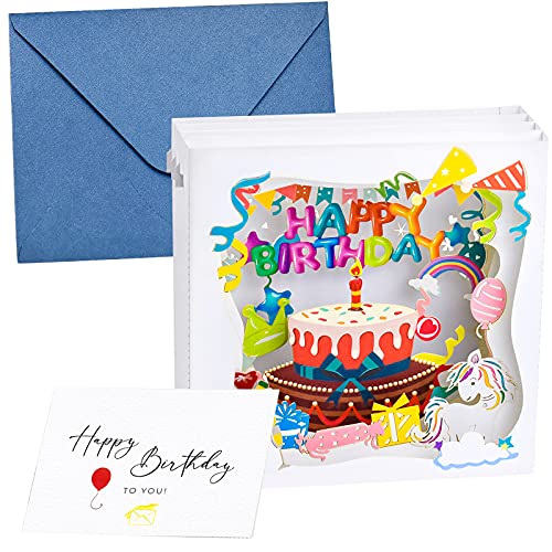 3D Pop up Geburtstagskarte,Happy Birthday Geburtstagskarte mit Umschlag,Geburtstag karte mit Torte fuer Kinder,Karten für Familie,Frauen,Ehemänner,Mütter,Freunde mit Überraschungseffekt 3D Pop up Geburtstagskarte,Happy Birthday Geburtstagskarte mit Umschlag,Geburtstag karte mit Torte fuer Kinder,Karten für Familie,Frauen,Ehemänner,Mütter,Freunde mit Überraschungseffekt von FEIGO
