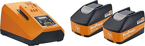 FEIN HighPower Akku-Starter-Set mit 2 Li-Ionen-Akkus Spannung 18V Kapazität 5,2 Ah mit Schnellladegerät ALG 80 BC,hohe Ladestroms von 8 Ampere , Bluetooth®-Konnektivität von FEIN