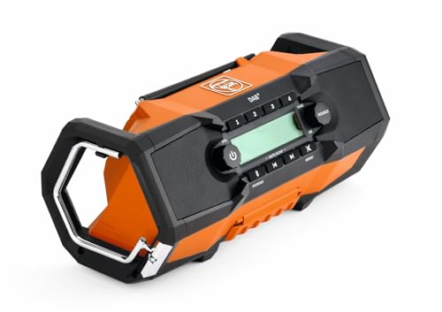 FEIN Robustes und mobiles Baustellen-Akku Digitalradio ARAD 18 BC AS mit vier Wiedergabequellen (DAB+, Bluetooth®, FM und AUX), Kompatibel mit allen 18V AMPShare oder Bosch Professional 18V Akkus. von FEIN