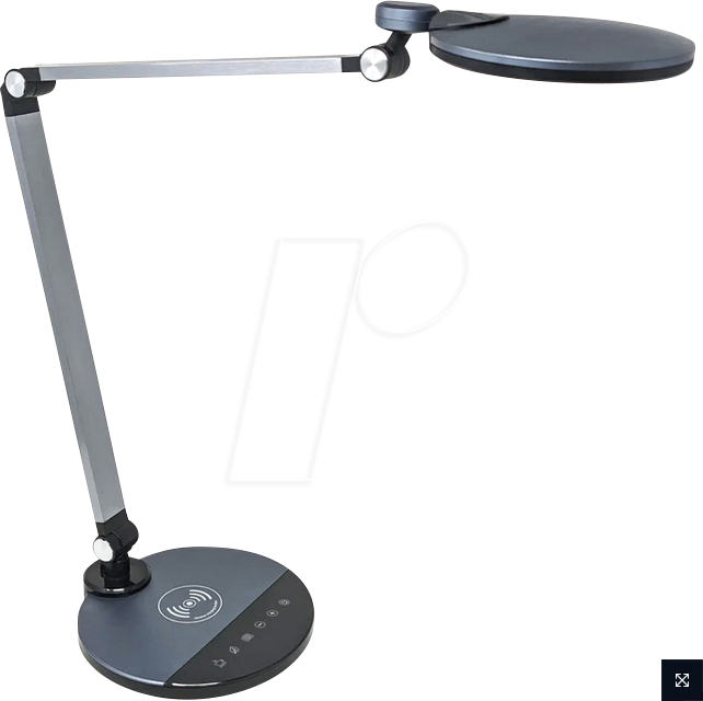 SKT LTL00620 - LED-Schreibtischlampe, 6,6 W, mit Induktionslader, silber von FEINTECH