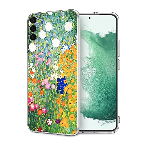 Entworfen für Samsung Galaxy S21 Plus, ästhetische bunte florale Aquarellkunst TPU-Handyhülle für Mädchen, Frauen, Männer, coole Schutzhülle, transparente Hülle von FEIZHIRUNAI